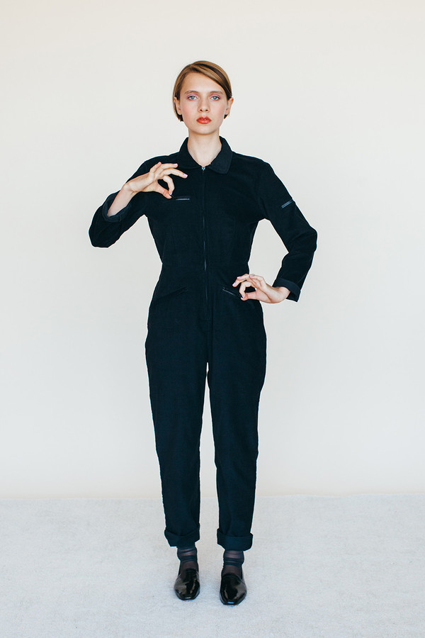Samantha Pleet Space Suit - Black Corduroy Samantha Pleet Space Suit - Black Corduroy
