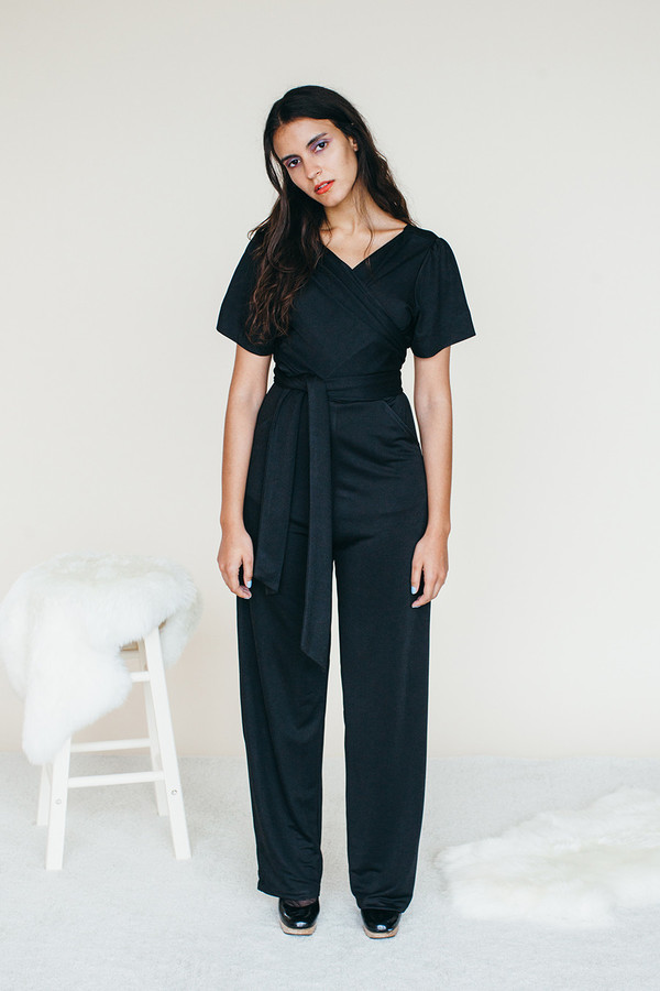 Samantha Pleet Vortex Jumpsuit - Black Samantha Pleet Vortex Jumpsuit - Black