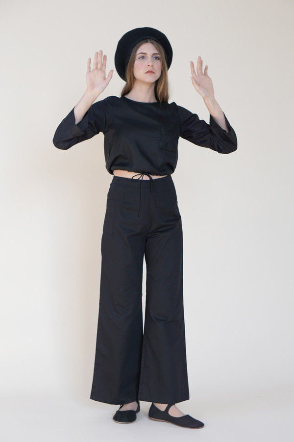 Samantha Pleet Chimney Pants - Black Samantha Pleet Chimney Pants - Black