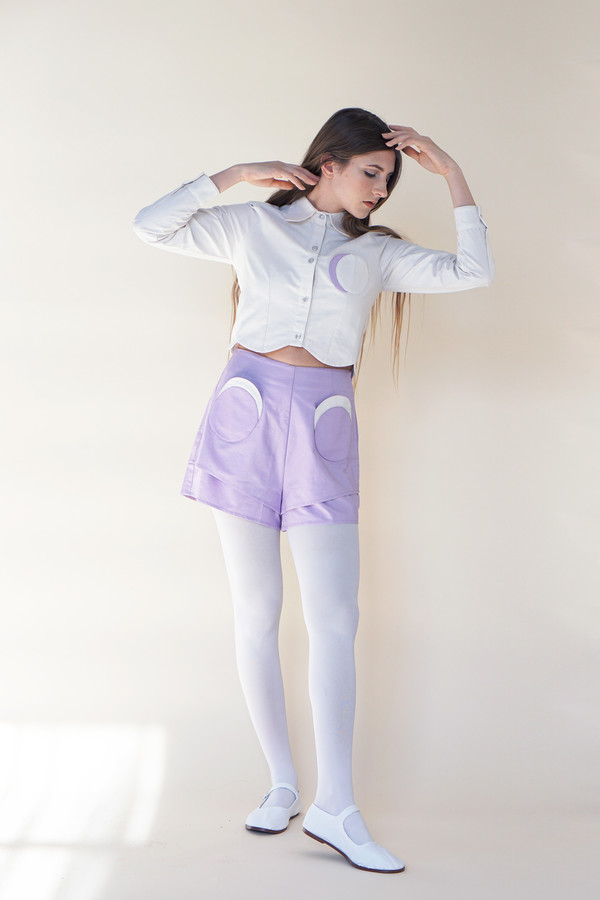 Samantha Pleet Moon Shorts - Lavender Samantha Pleet Moon Shorts - Lavender