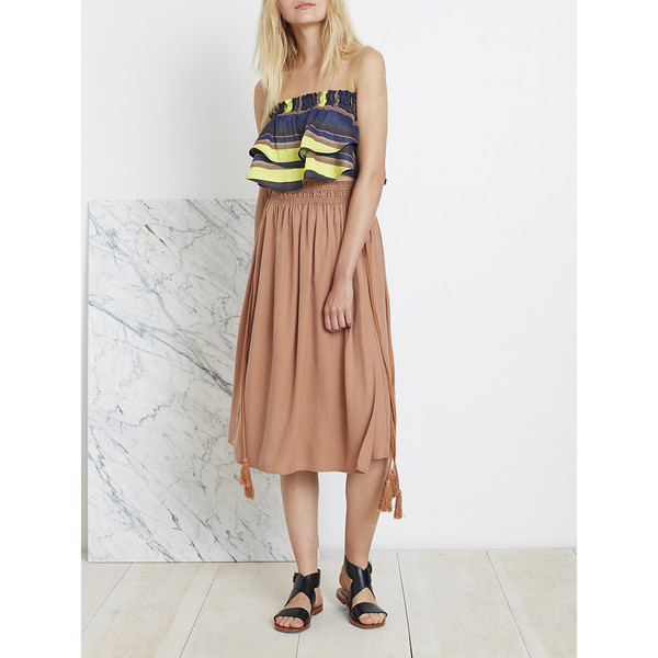 ASSISI TEA LENGTH SKIRT - ONION SKIN ASSISI TEA LENGTH SKIRT - ONION SKIN