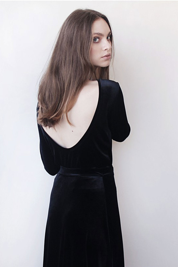 Blush Long Sleeved Velvet Top Blush Long Sleeved Velvet Top