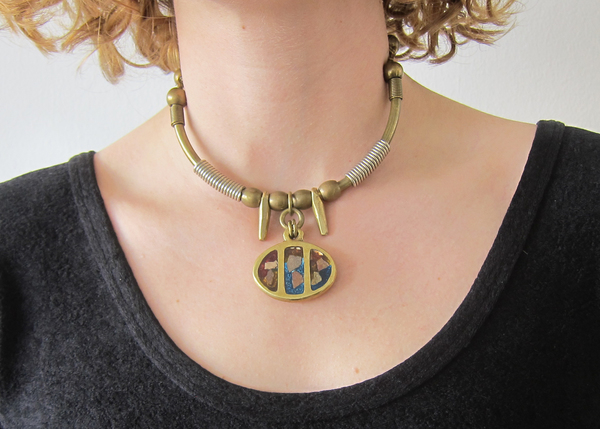 Brass Mosaic Necklace Brass Mosaic Necklace