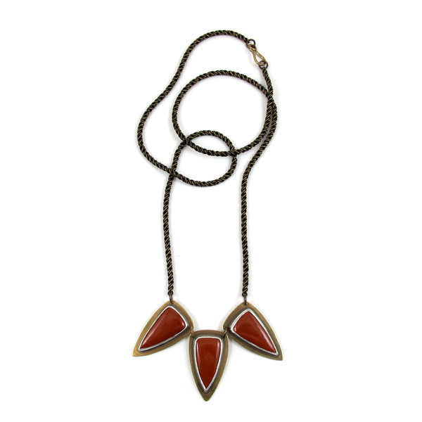 Laurel Hill Triple Shield Necklace // Red Jasper Laurel Hill Triple Shield Necklace // Red Jasper