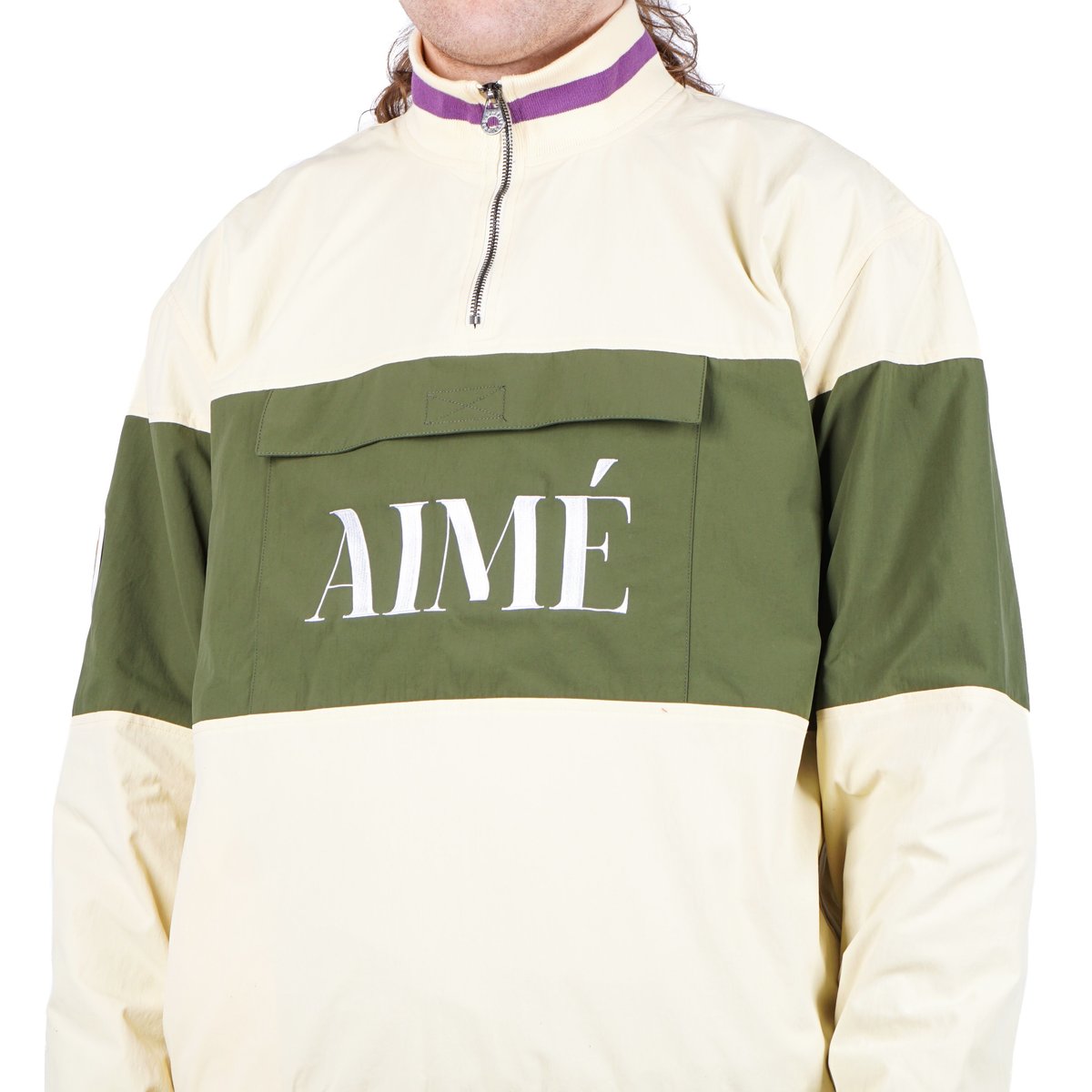 nylon quarter zip pullover