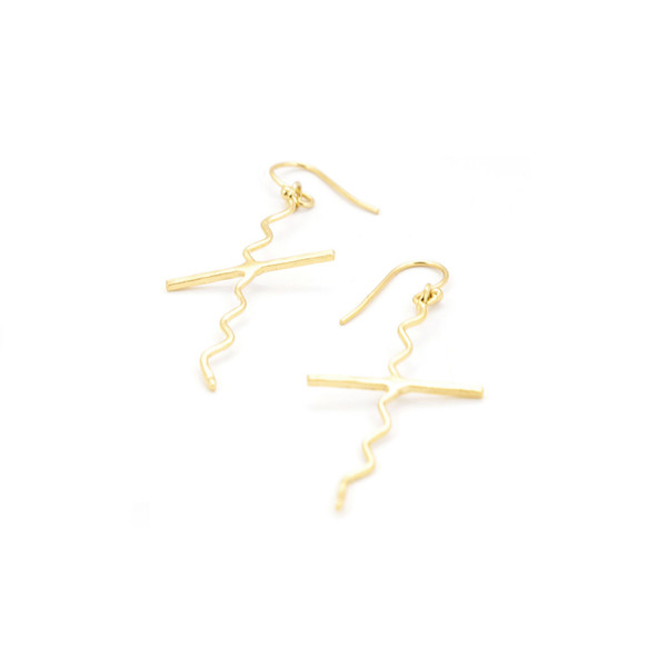 Alynne Lavigne Wave Cross Earrings Alynne Lavigne Wave Cross Earrings