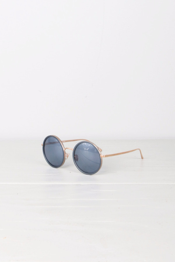 Linda Farrow Round Matte Blue Sunglasses Linda Farrow Round Matte Blue Sunglasses
