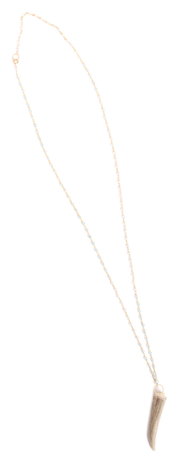 James and Jezebelle Aqua Marine and Antler Necklace James and Jezebelle Aqua Marine and Antler Necklace