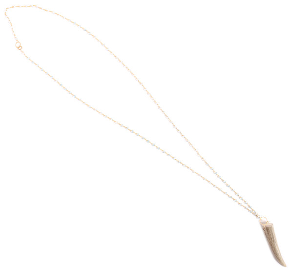 James and Jezebelle Aqua Marine and Antler Necklace James and Jezebelle Aqua Marine and Antler Necklace