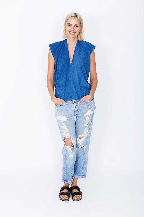 Sale! Indigo Everyday Top, Silk Sale! Indigo Everyday Top, Silk