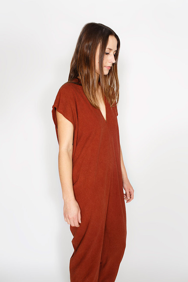 Sale! Everyday Jumpsuit, Silk Noil in Rust Sale! Everyday Jumpsuit, Silk Noil in Rust