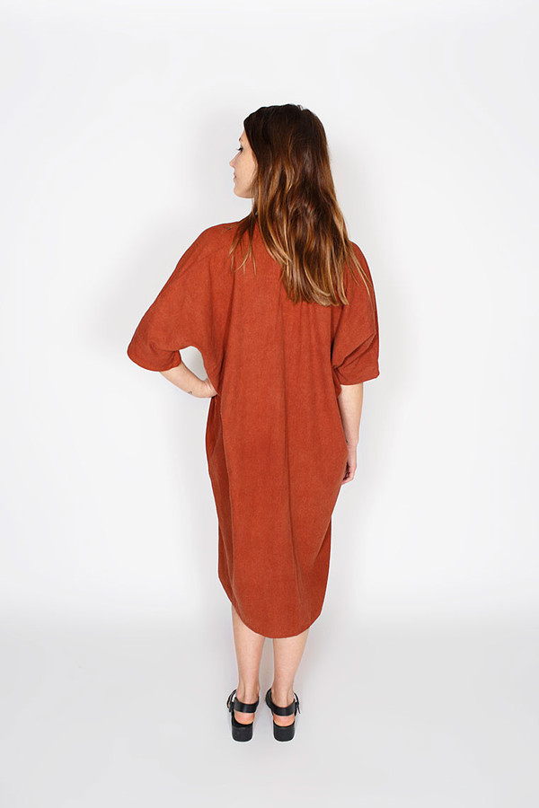 Sale! Rust Muse Dress, Oversized, Silk Sale! Rust Muse Dress, Oversized, Silk