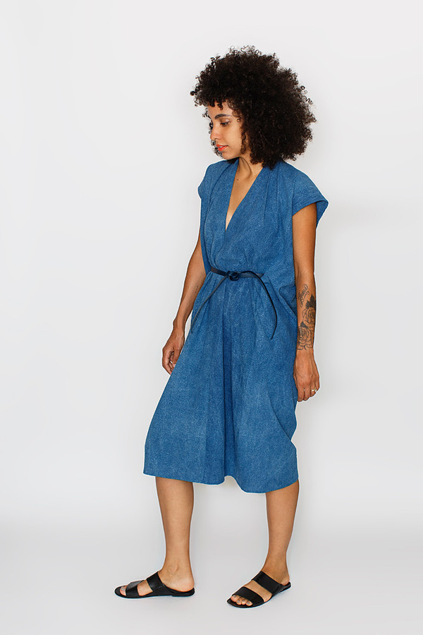 Sale! Indigo Tempest Dress, Silk Noil Sale! Indigo Tempest Dress, Silk Noil