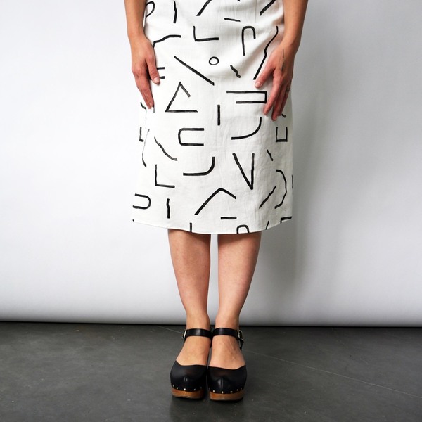 Midi Tee Dress in Lines Print Midi Tee Dress in Lines Print