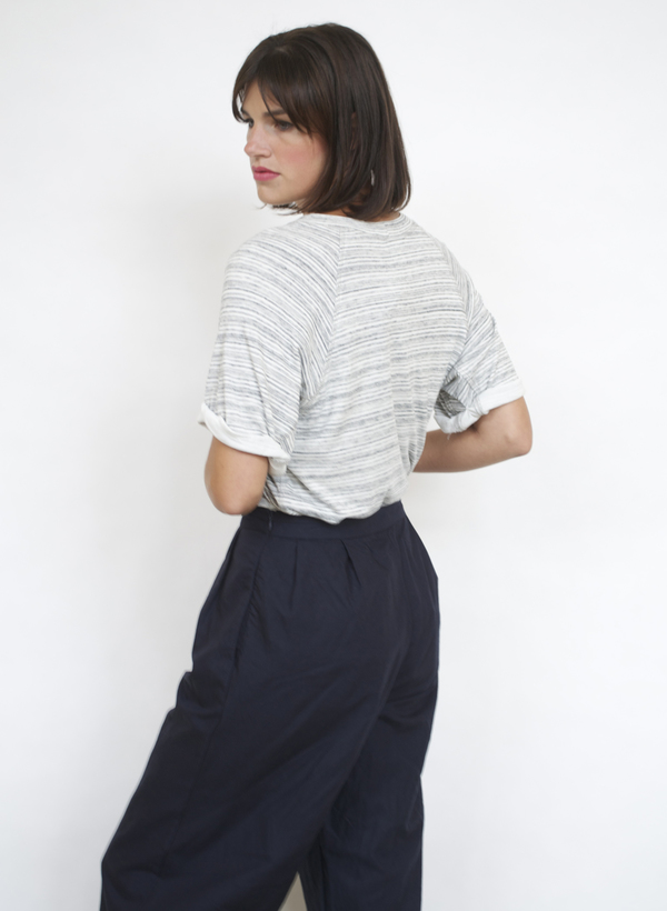 Fifteen-Twenty Stripe Roll Sleeve Tee Fifteen-Twenty Stripe Roll Sleeve Tee