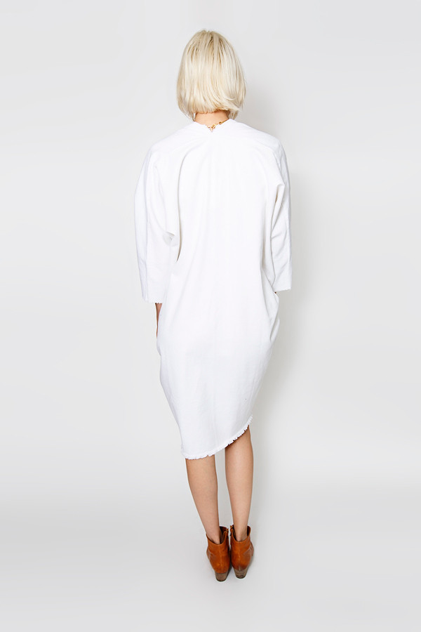 Miranda Bennett Muse Dress, Denim in White Miranda Bennett Muse Dress, Denim in White