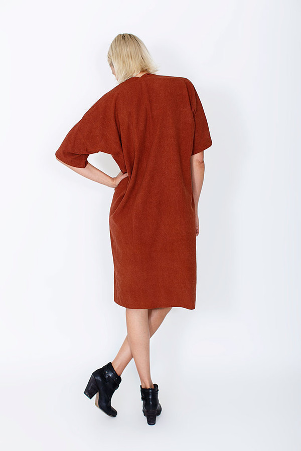 Miranda Bennett Muse Dress, Silk Noil in Rust Miranda Bennett Muse Dress, Silk Noil in Rust