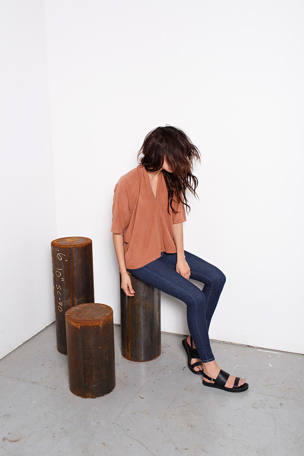Miranda Bennett Muse Top, Silk Noil in Sienna Miranda Bennett Muse Top, Silk Noil in Sienna