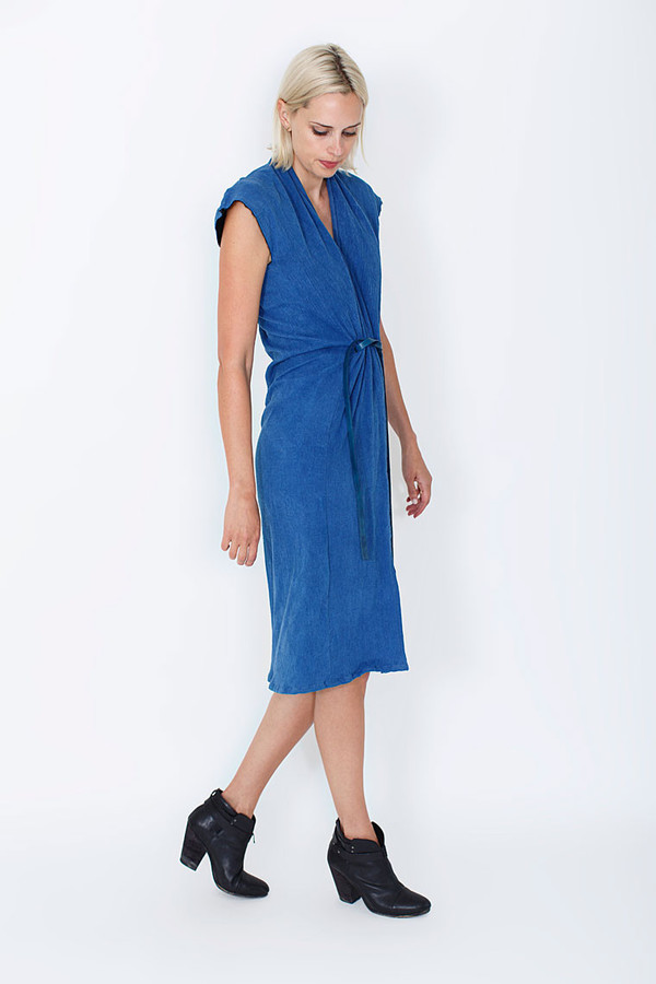 Miranda Bennett Vision Dress, Lined Cotton Gauze in Indigo Miranda Bennett Vision Dress, Lined Cotton Gauze in Indigo
