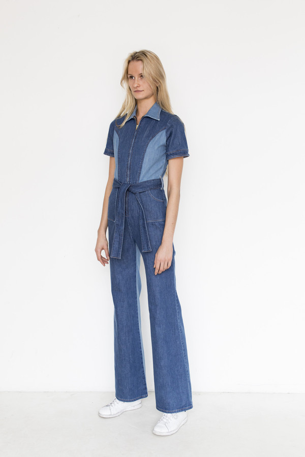 Stoned Immaculate Denim Blue Jean Baby Jumpsuit Stoned Immaculate Denim Blue Jean Baby Jumpsuit