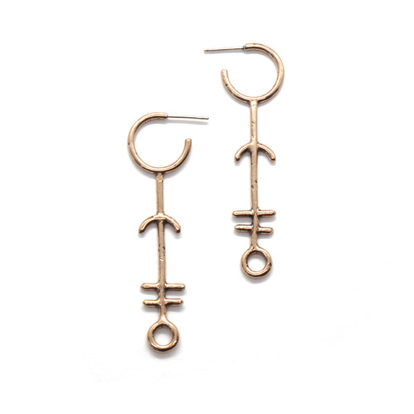 Laurel Hill Jewelry - Hawthorn Rune Hoops Laurel Hill Jewelry - Hawthorn Rune Hoops