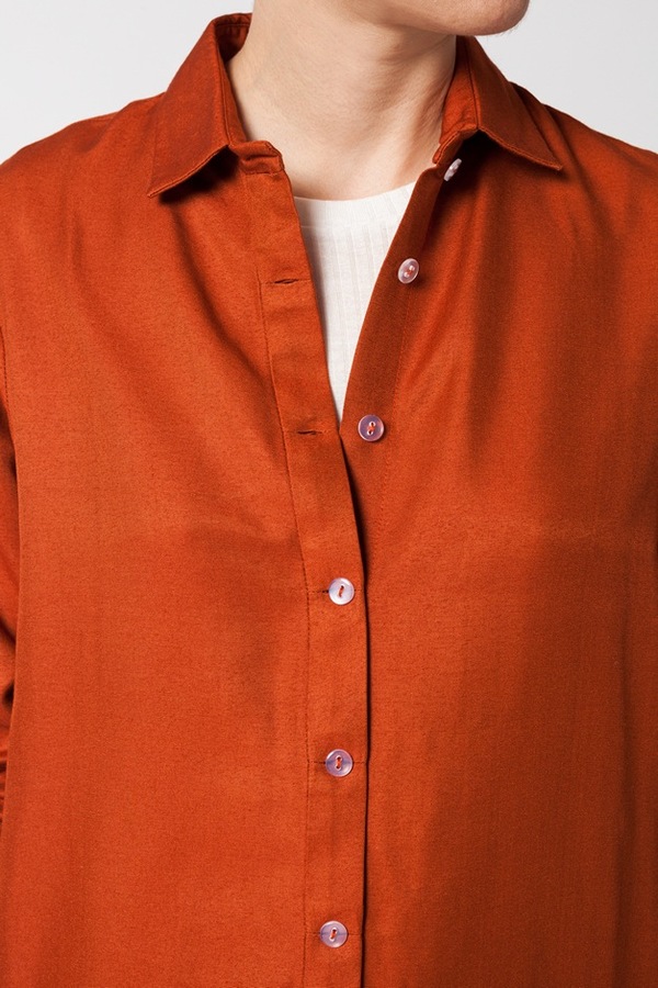 Kaarem Breeze Button Down - regale red orange Kaarem Breeze Button Down - regale red orange