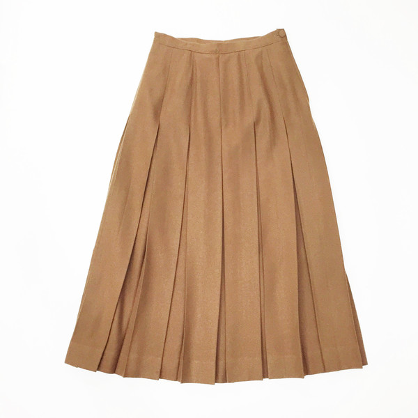Johan Pleated Camel Skirt Johan Pleated Camel Skirt