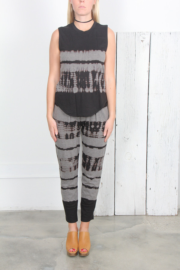 RAQUEL ALLEGRA BLACK TIE DYE MUSCLE T RAQUEL ALLEGRA BLACK TIE DYE MUSCLE T