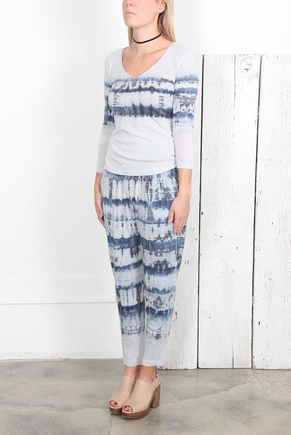 RAQUEL ALLEGRA BLUE TIE DYE EASY PANT RAQUEL ALLEGRA BLUE TIE DYE EASY PANT