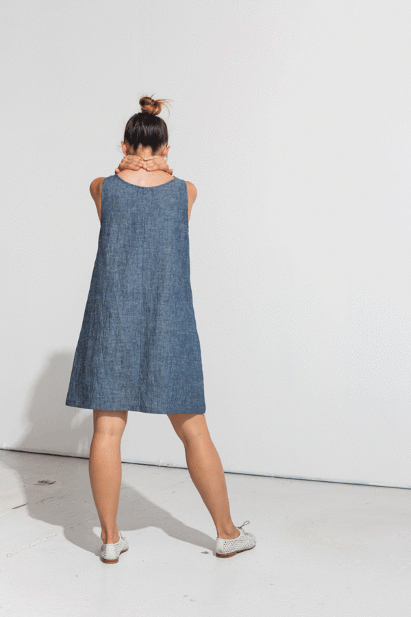 Nahanni Arntzen Franky dress- organic indigo Nahanni Arntzen Franky dress- organic indigo