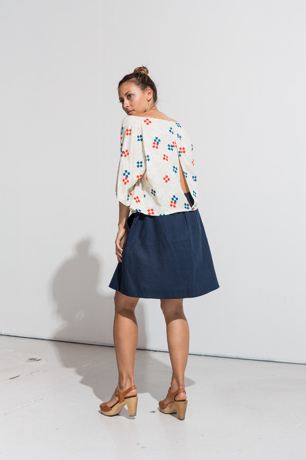 Nahanni Arntzen Jeani blouse- geo print Nahanni Arntzen Jeani blouse- geo print
