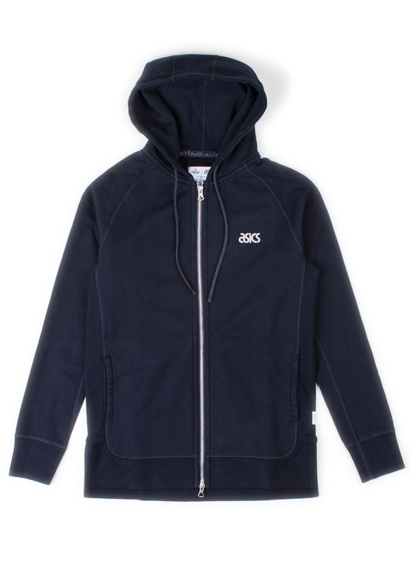Men's Reigning Champ Asics/RC Full Zip Hoodie Navy Men's Reigning Champ Asics/RC Full Zip Hoodie Navy