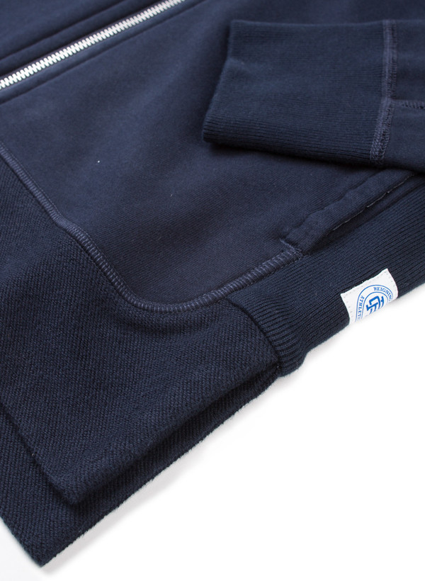 Men's Reigning Champ Asics/RC Full Zip Hoodie Navy Men's Reigning Champ Asics/RC Full Zip Hoodie Navy