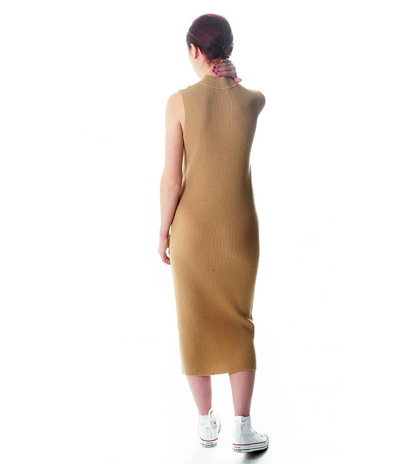 Ryan Roche Camel Cashmere Sweater Dress Ryan Roche Camel Cashmere Sweater Dress