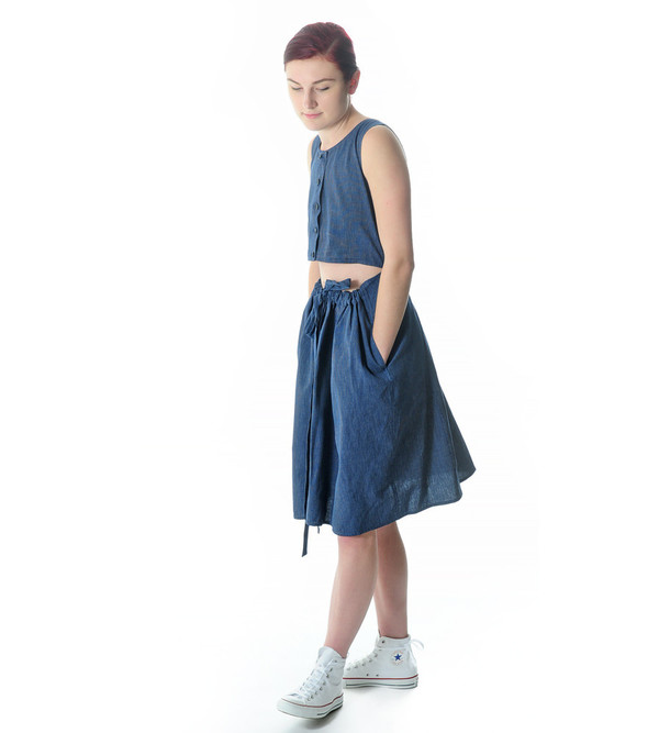 Caron Callahan Indigo Stripe Ripley Dress Caron Callahan Indigo Stripe Ripley Dress
