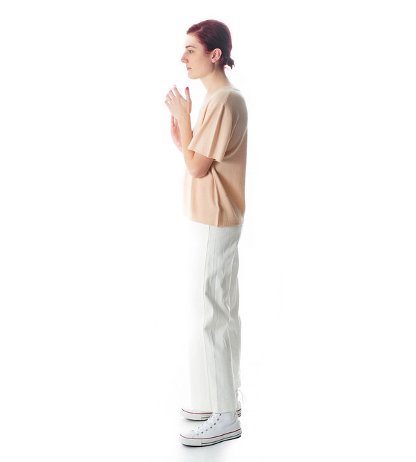 Ryan Roche Nude Cashmere T-Shirt Sweater Ryan Roche Nude Cashmere T-Shirt Sweater