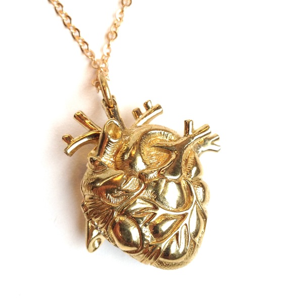 Justine Brooks Anatomical Heart Locket Justine Brooks Anatomical Heart Locket