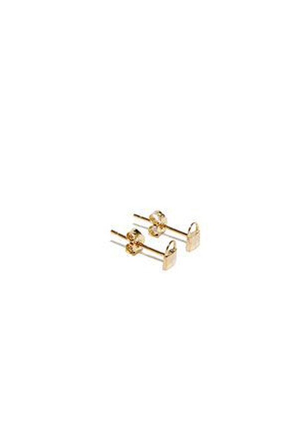 Lauren Klassen Tiny Padlock Earrings - Gold Lauren Klassen Tiny Padlock Earrings - Gold