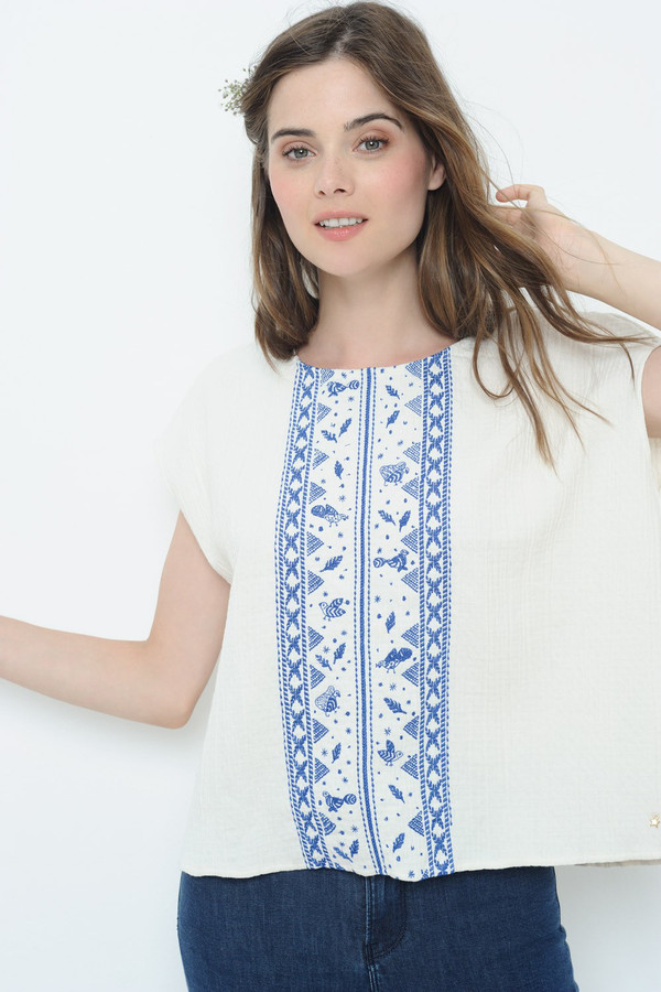 DES PETITS HAUTS ECRU JOE BLOUSE DES PETITS HAUTS ECRU JOE BLOUSE