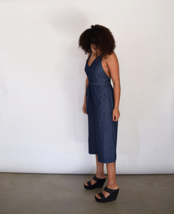 Lush V Denim Jumpsuit Lush V Denim Jumpsuit