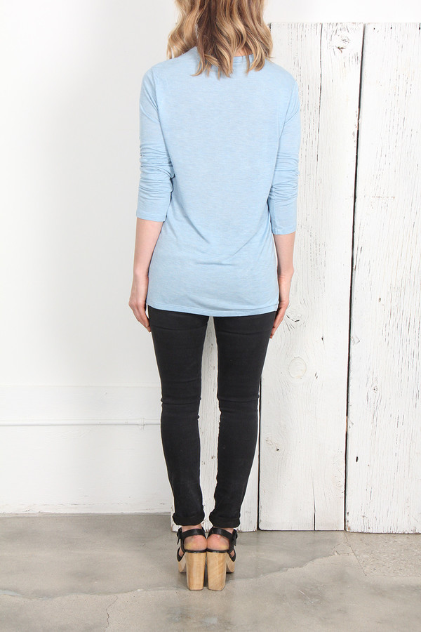 T By Alexander Wang CLASSIC LONG SLEEVE TEE - SKY T By Alexander Wang CLASSIC LONG SLEEVE TEE - SKY