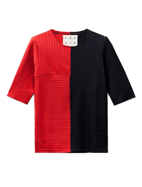 Trademark Womens Colourblock Ribbed T-Shirt Trademark Womens Colourblock Ribbed T-Shirt