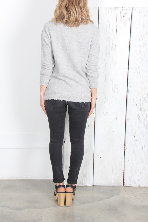 R13 BOWIE DISTRESSED SWEATSHIRT R13 BOWIE DISTRESSED SWEATSHIRT