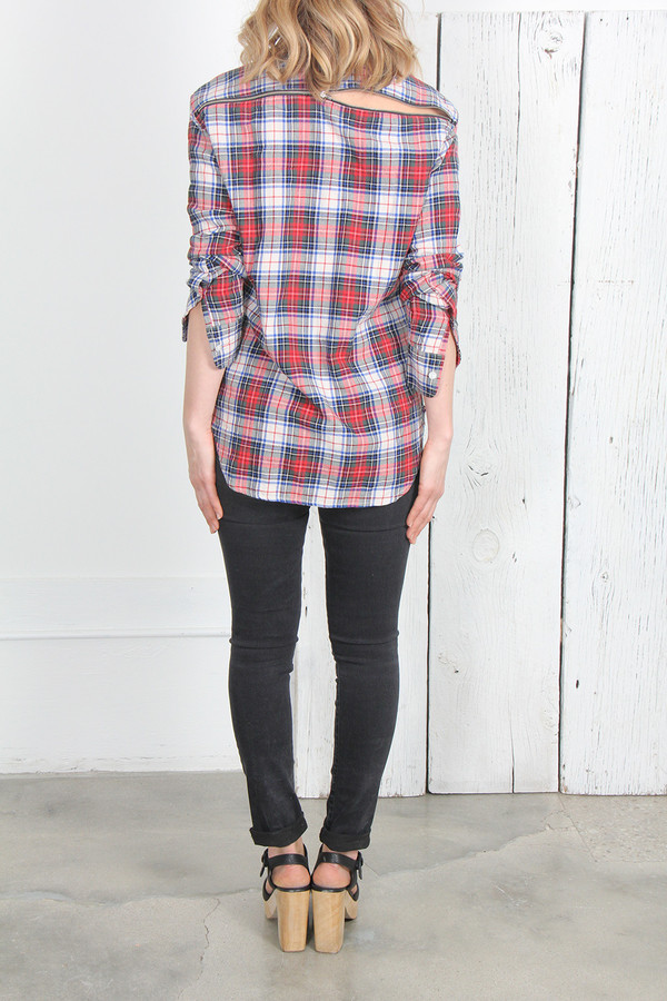 R13 ZIP BACK SHIRT R13 ZIP BACK SHIRT