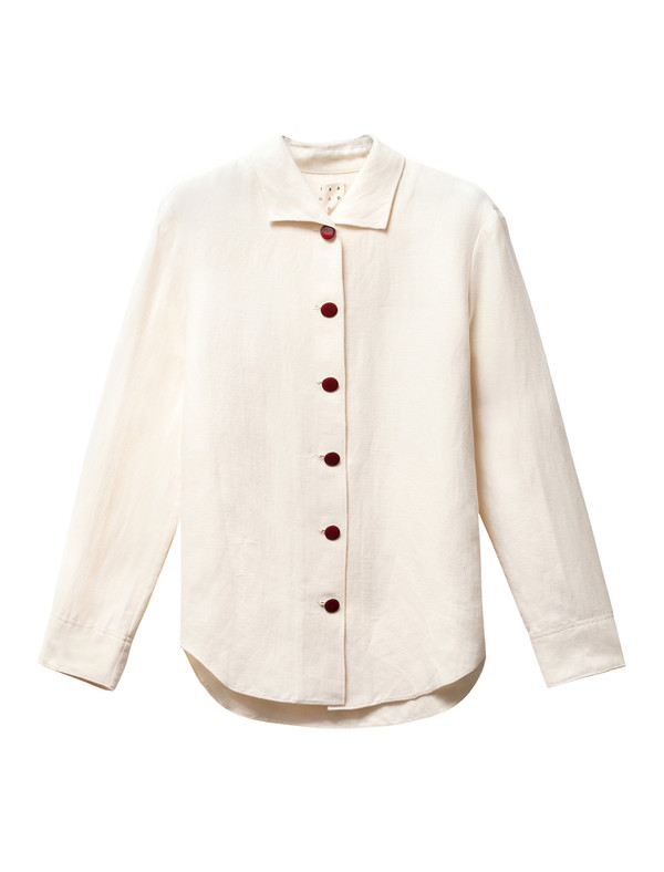 Trademark Womens Pajama Collar Shirt Cream Trademark Womens Pajama Collar Shirt Cream