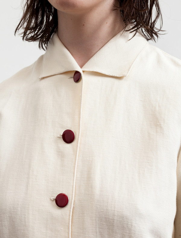 Trademark Womens Pajama Collar Shirt Cream Trademark Womens Pajama Collar Shirt Cream