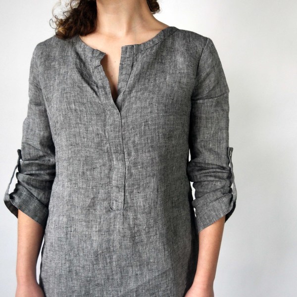 Nuthatch Tab Shirt in Washed Linen Nuthatch Tab Shirt in Washed Linen