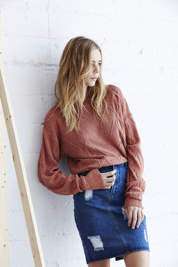 Callahan Cableknit Boyfriend Sweater Callahan Cableknit Boyfriend Sweater