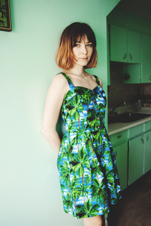 Birds of North America Sylph Dress (Palm Trees) Birds of North America Sylph Dress (Palm Trees)