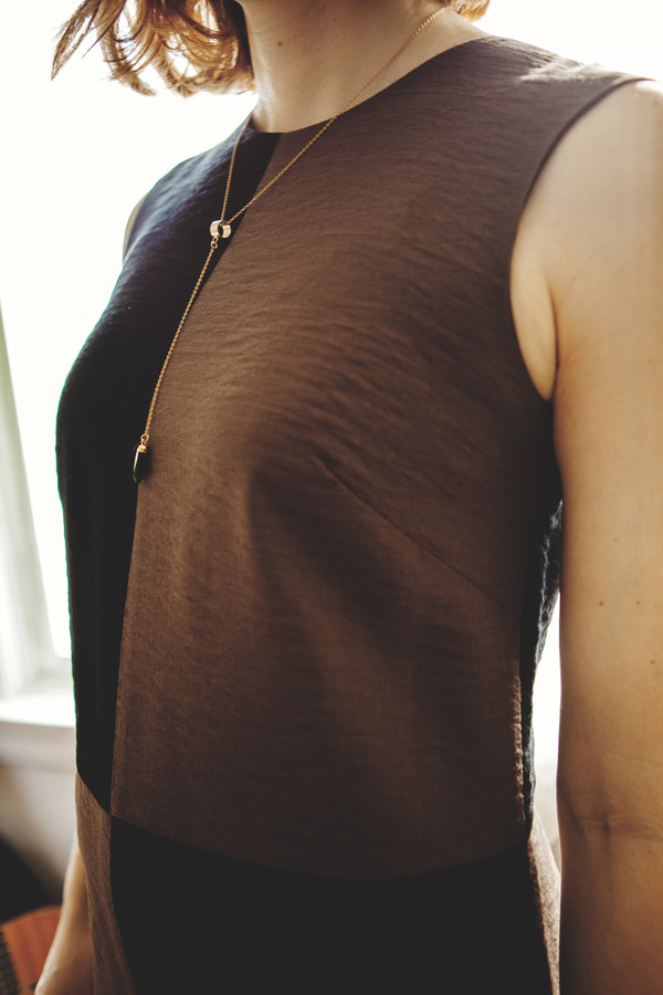 Birds of North America Vanga Dress (Black/Taupe) Birds of North America Vanga Dress (Black/Taupe)